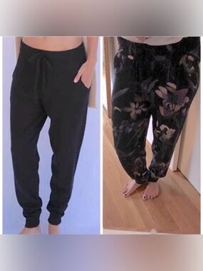 Oats Cashmere Hailey Black Floral Jogger